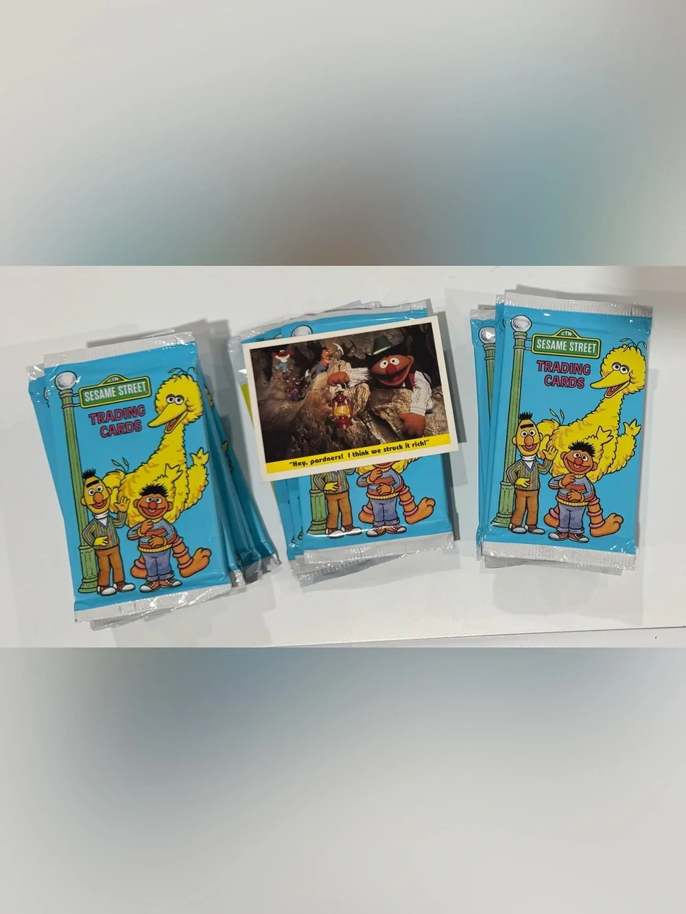 SESAME STREET TRADING CARDS NEW NWT ULTRA RARE VINTAGE HTF SEALED PACK 10 CARDS